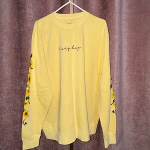 Beep Bop Adelaine Morin Women's Yellow Sunflower Sweatshirt